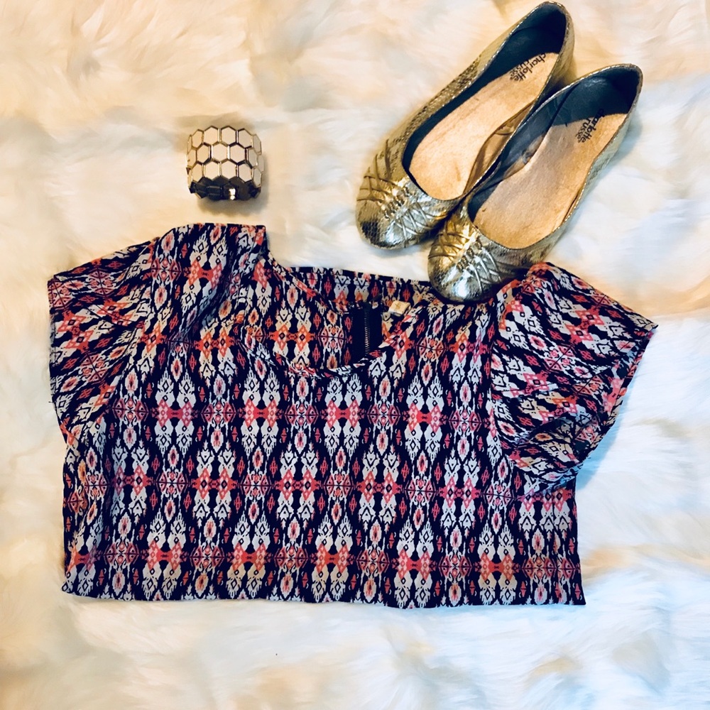 Women’s Blue/Pink Pattern Japna Top